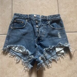 Signature8 frayed Jean shorts